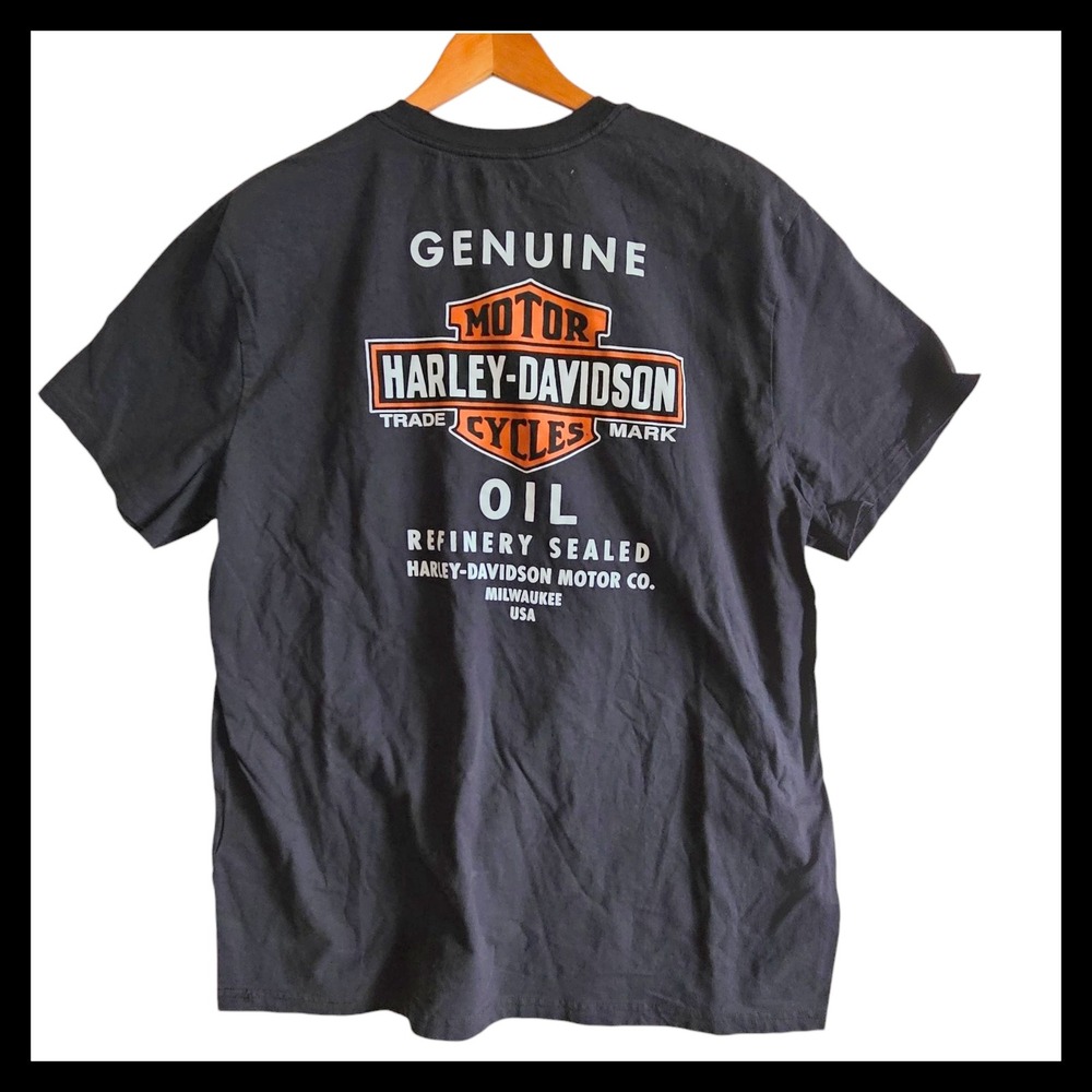 Harley-Davidson Genuine Oil‎ Refinery Graphic T-Shirt Biker Black 2XL